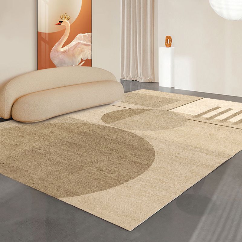Leisure Carpet Funky Contrast Panel Area Rug Polyester Living Room Carpet with Non-Slip Backing