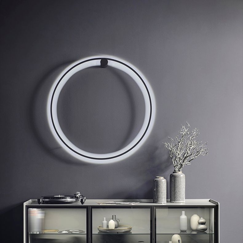 Round Shade Metal Wall Sconce Modern Style 1 Light Wall Mounted Light
