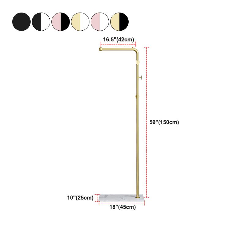 Contemporary Coat Rack Metal Framed with 3 Hooks Entry Hall Tree
