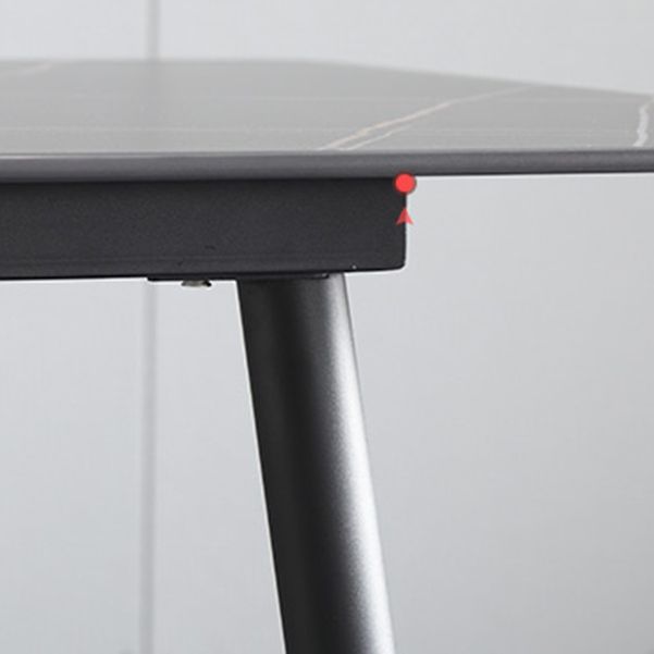 Black Stone 1/4/5/7 Pieces Dinette Set Rectangle Modern Indoor Dining Table Set