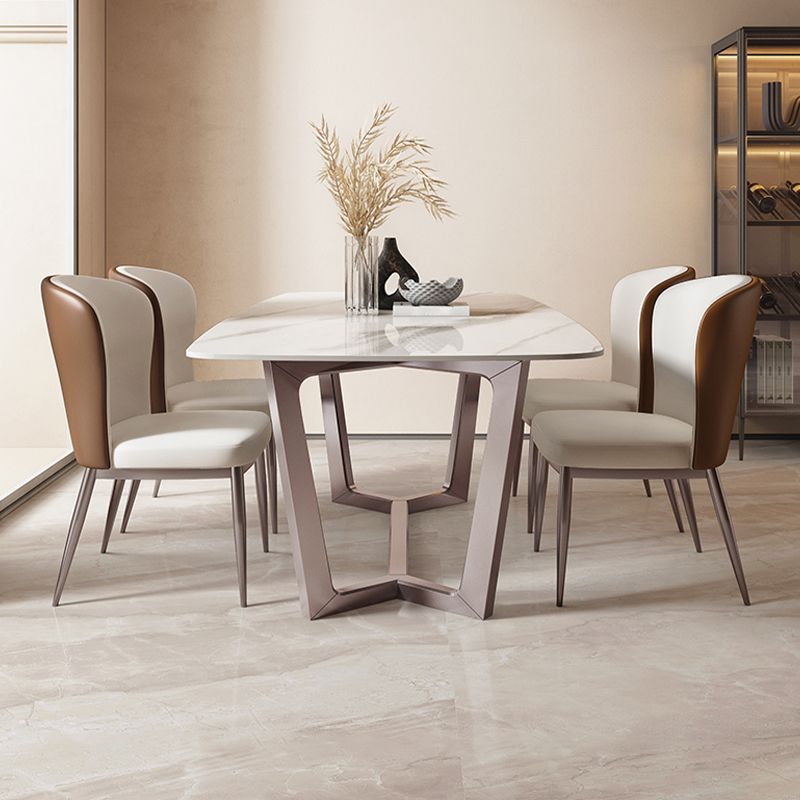 Nordic 1/4/5/7 Pieces Rectangle Dining Set with Sintered Stone Table Furniture