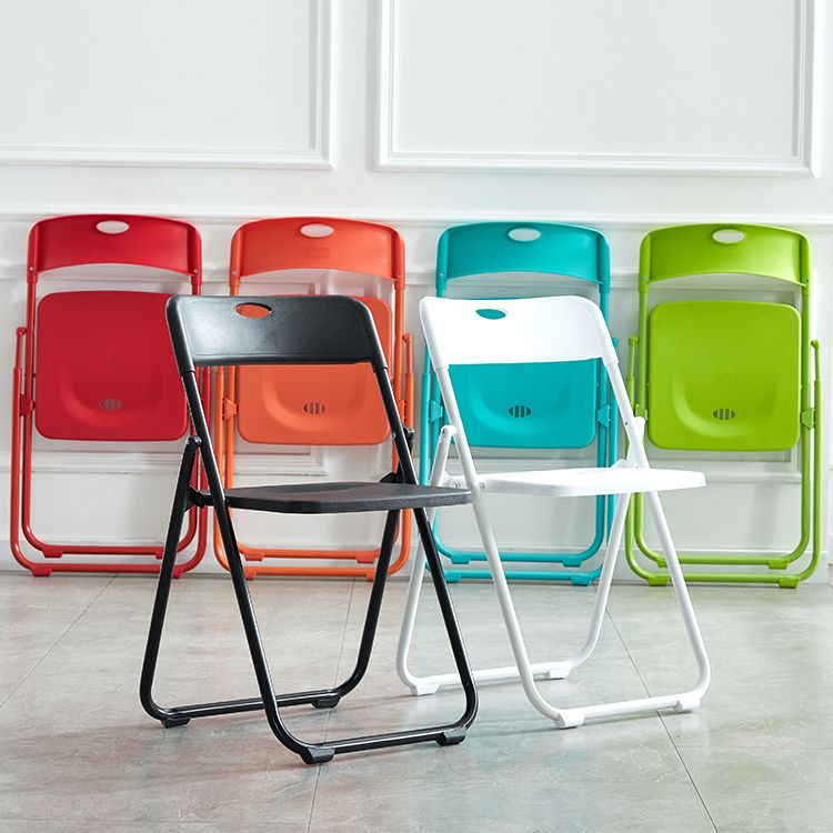Chaise d'intérieur et d'extérieur moderne en métal, chaise d'appoint pliante à dossier ouvert et sans accoudoirs