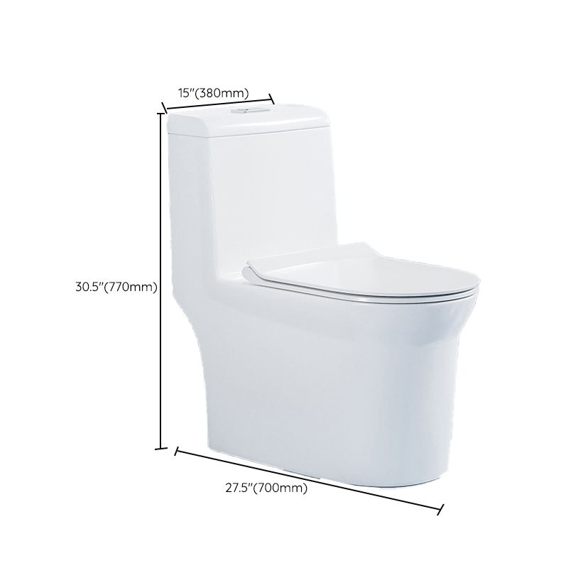 Modern Seat Included Flush Toilet 1-Piece White Urine Toilet for Bathroom