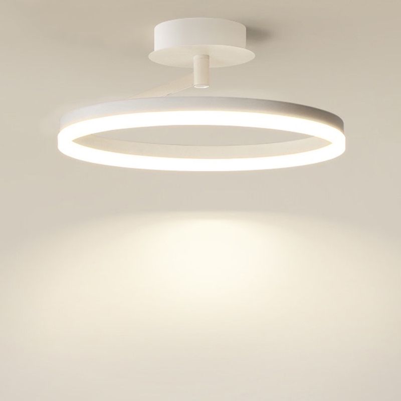 Linear Iron LED Flush Mount Modern Style 1-Light Ceiling Light Fixture for Bedroom