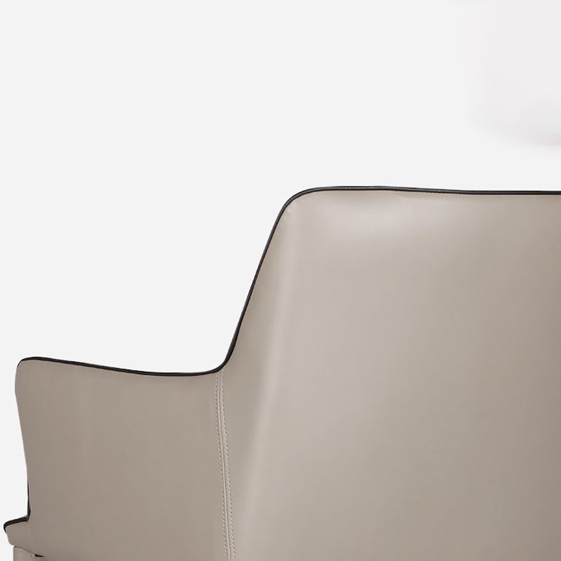Contemporary PU Leather Dining Chairs Indoor Arm Chair with Upholstered