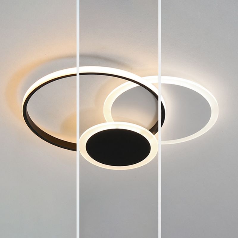 Cirkels dicht bij plafond verlichting minimalistische stijl metalen LED flush mount verlichting