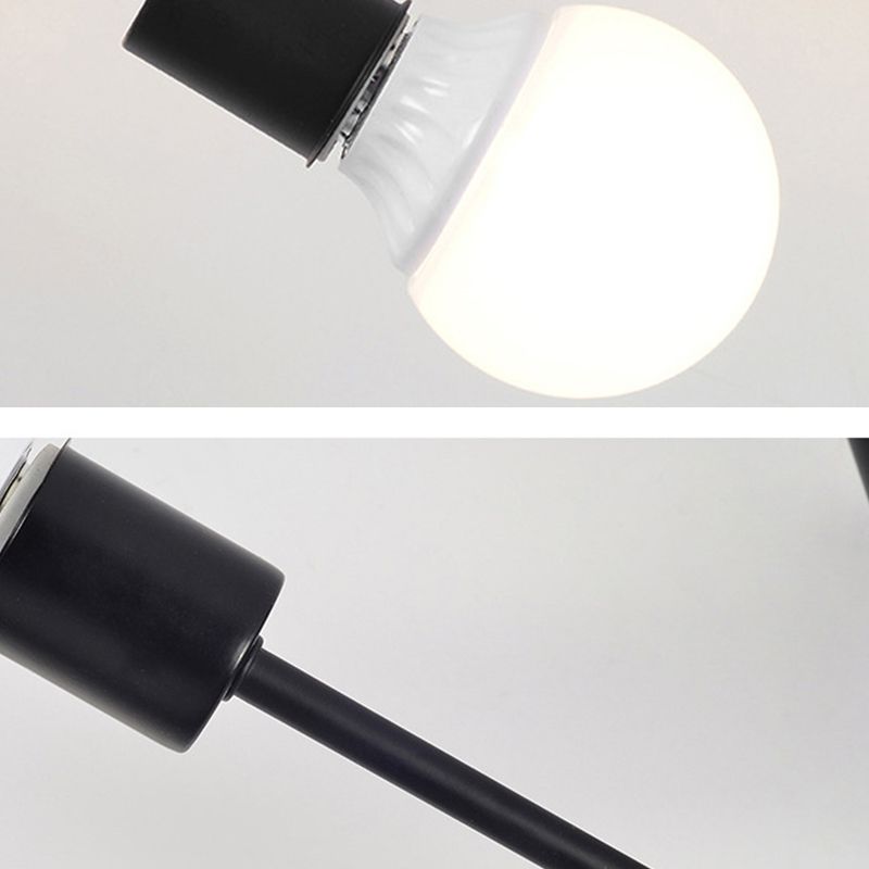Lámpara de techo con luz múltiple Sputnik, estilo industrial, metal, montaje semi empotrado