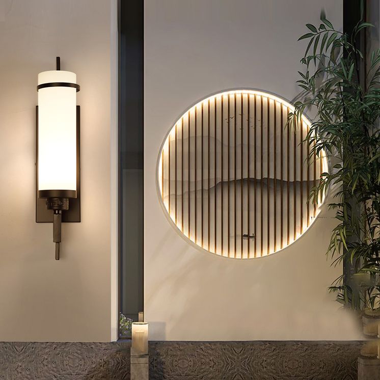 Modern Vanity Lights Milky Glass Vanity Wall Light Fixture for Bathroom