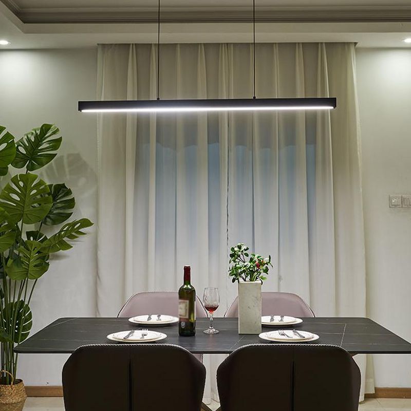Lámpara de lámpara de techo nórdica LED moderno Luz lineal largo para comedor para comedor