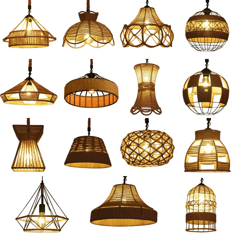 Seil kommerzieller Anhänger Beleuchtung Industrie Beige schattiertes Restaurant Anhänger Licht