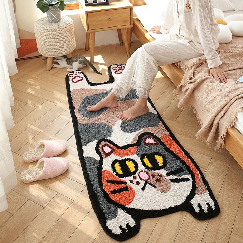 Novelty Multicolor Trendy Area Carpet Polyester Animals Print Indoor Rug Anti-Slip Backing Carpet for Living Room