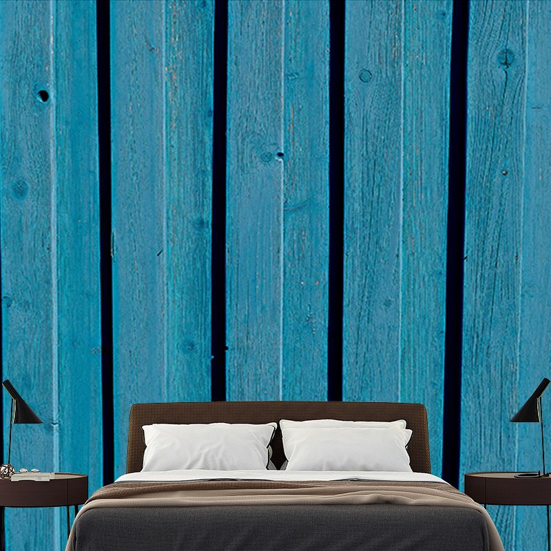 Industrial Style Wood Grain Mural Wallpaper Mildew Resistant Wall Decor for Living Room