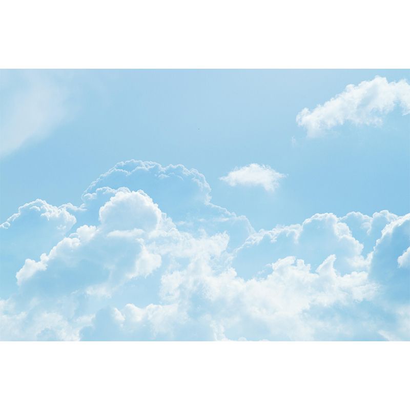 Cloud Sun Contemporary Sky Mural Mildew Resistant Wallpaper for Home Decor