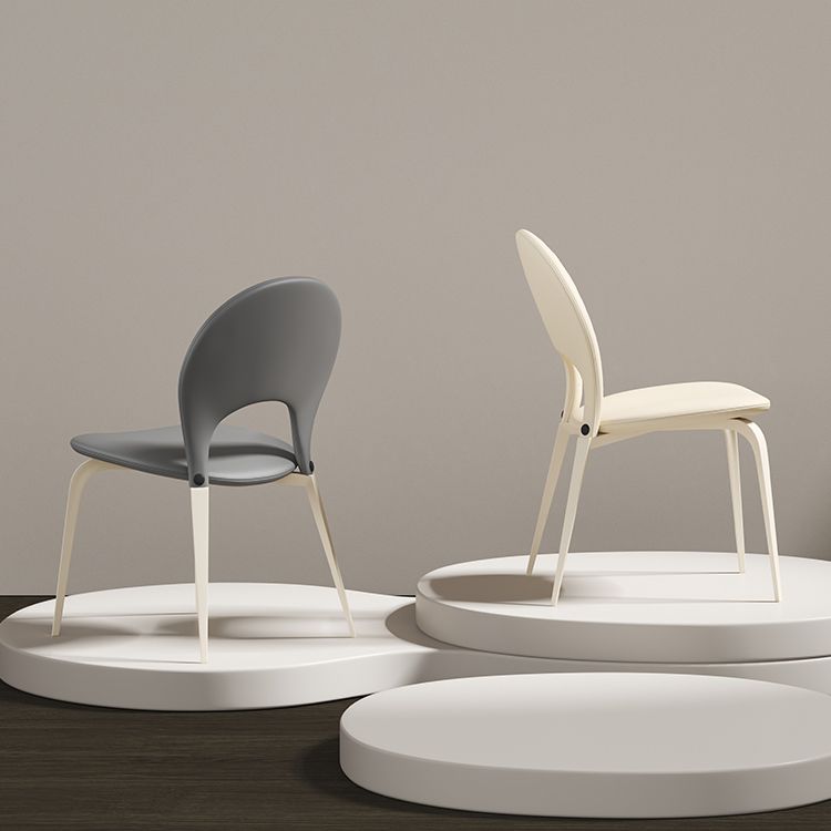 White Legs Contemporary Upholstered Dining Room Chair for Home