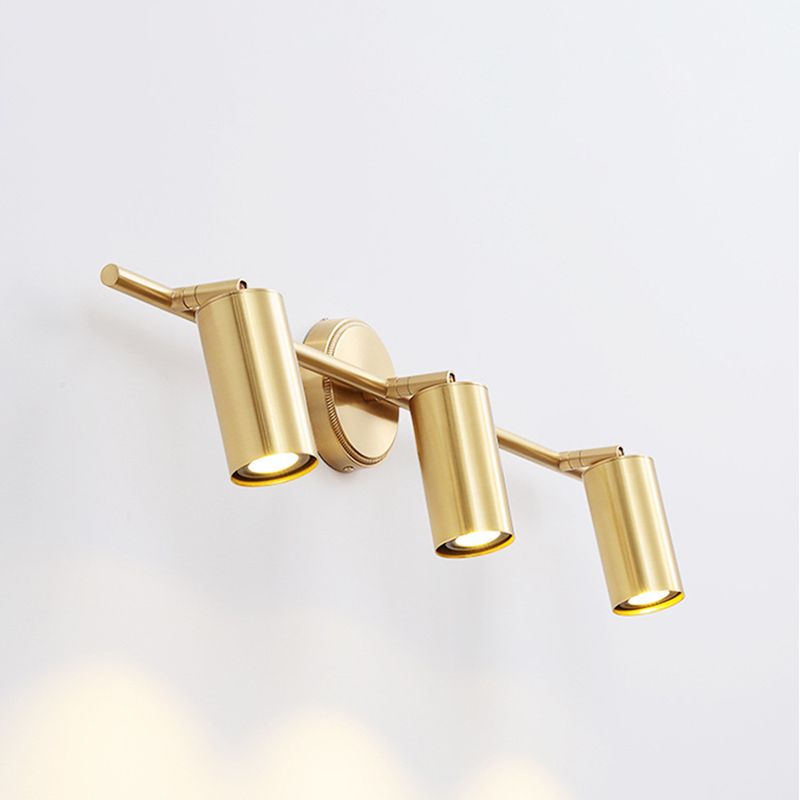 Iluminación de pared de cilindro múltiple lámpara de pared de metal moderna lámpara montada en la pared en latón