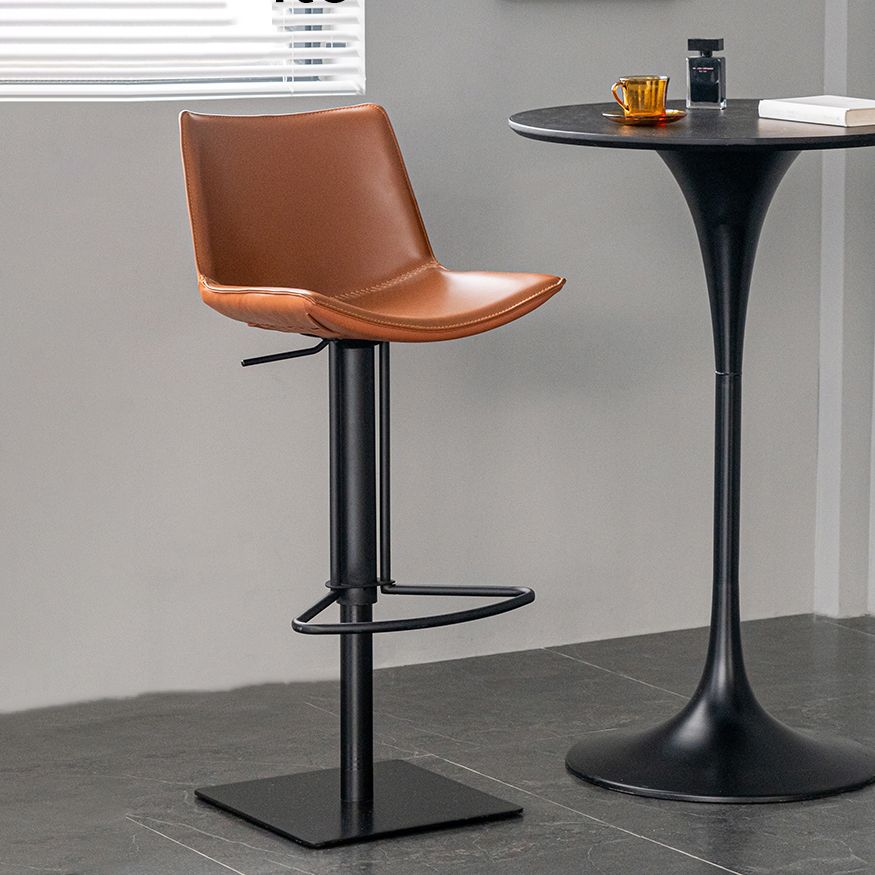 Modern Upholstered Counter Stool Bar-height Bar Stool with Footrest