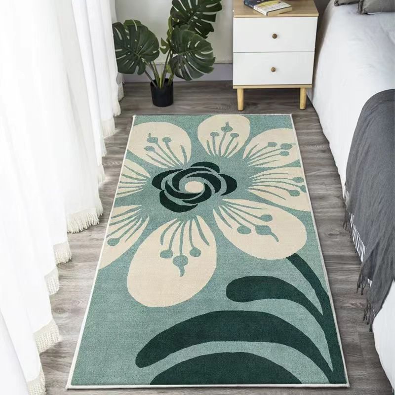 Beige Kids Rug Polyester Color Piece Rug Stain Resistant Rug for Bedroom