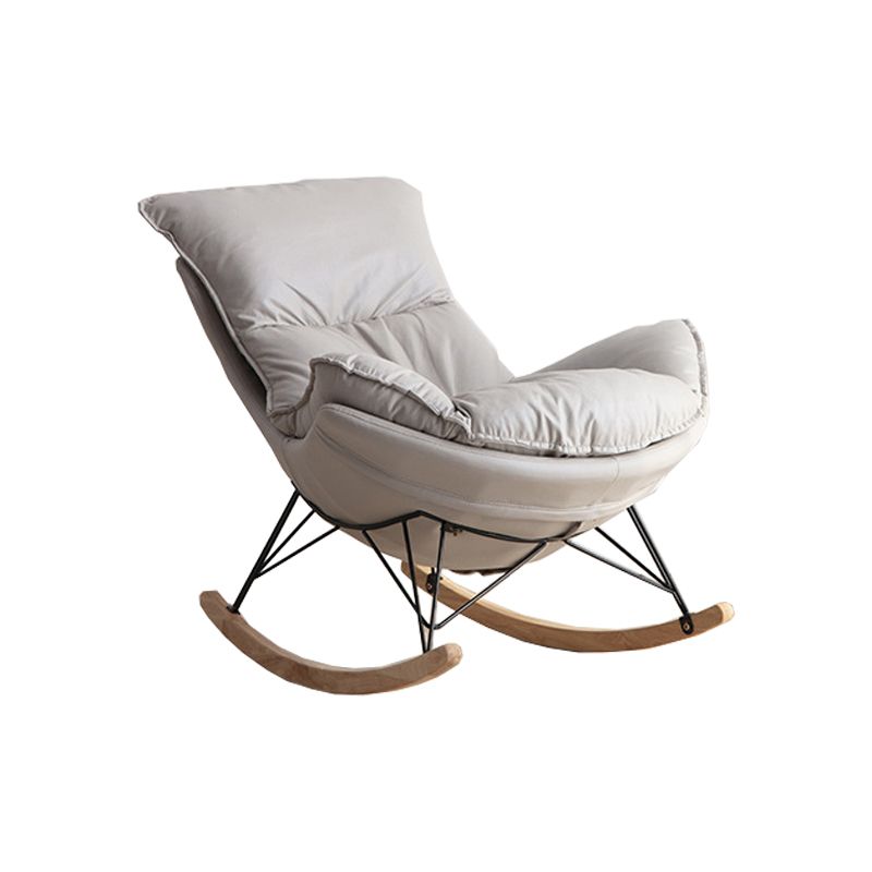 Solid Wood Rocking Chair Modern Rocker Chair with Removable Cushions