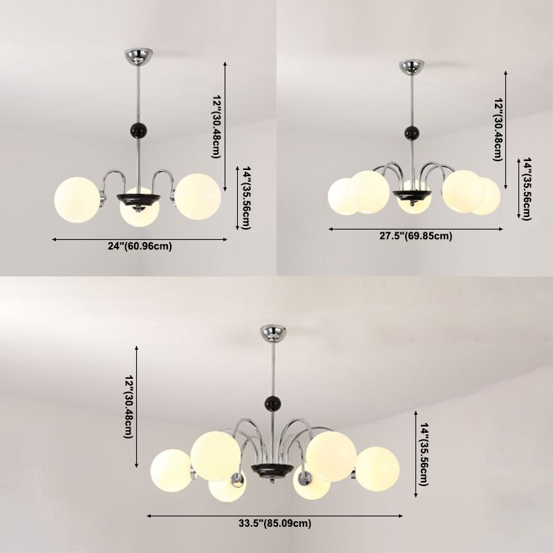 Moderner künstlerischer Anhänger Light Glass Globe Kronleuchter für Wohnzimmer