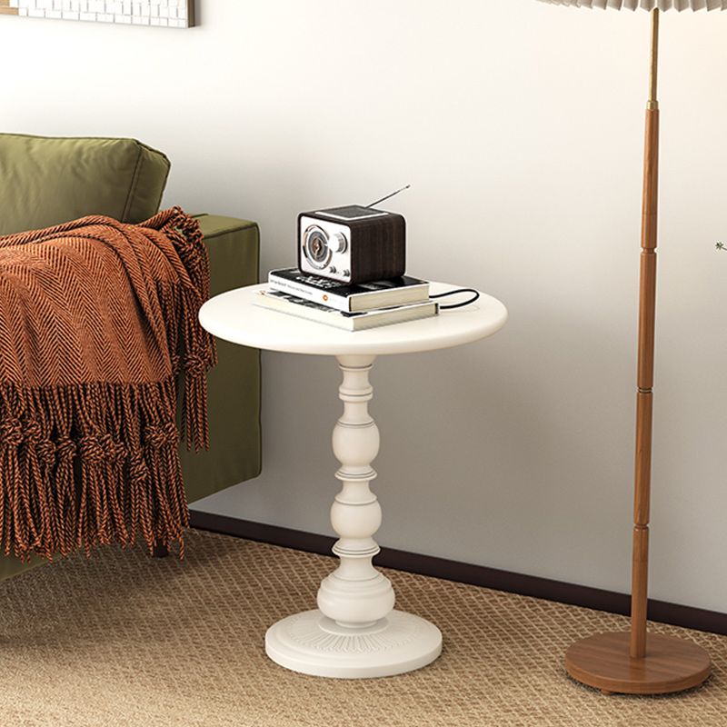 16" Wide Glam Corner Table Round Pedestal Metal Accent Side Table