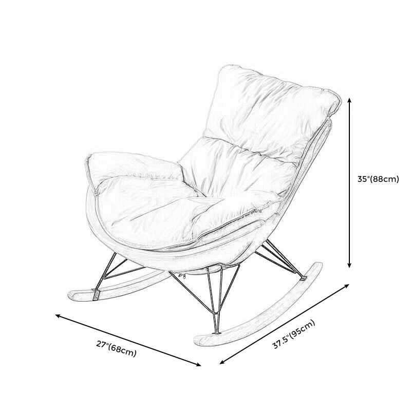 26.77" L x 37.40" W x 34.64" H Reclining Armless Lounge Chair with Sewn Pillow Back