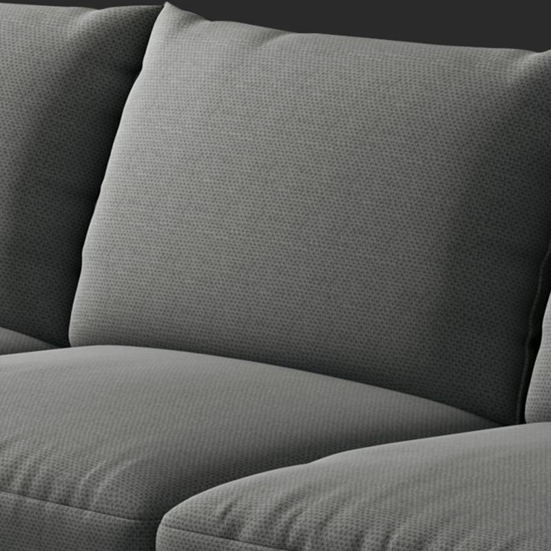 Modern Sectional with Linen Blend Pillow Back and Pillow Top Arms for 4 People