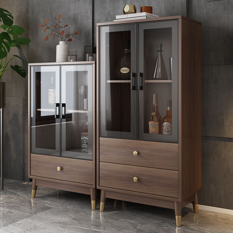 Glam Style Cupboard Artificial Wood Frame Kitchen Sideboard for Dining Room