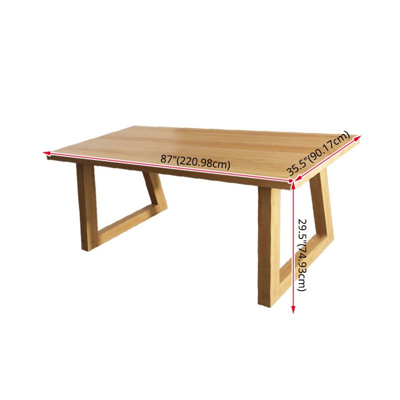 Wooden Dining Room Set Standard Height with Double Pedestal Base Table Set (bench not included)