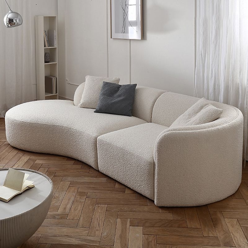 Fabric Scandinavian Curved Sectional 27.55" High Sectional Sofa