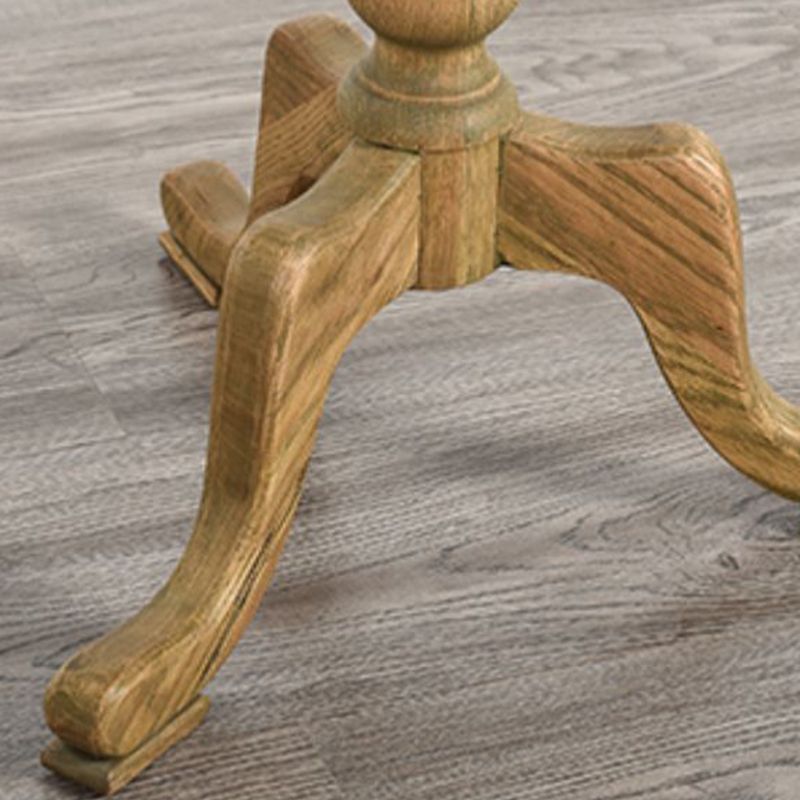 14" Wide Rustic Corner Table Solid Wood Round Side End Table
