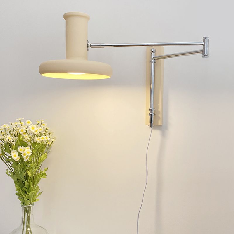 Postmodern Beige Metallic Wall Light Fixture for Sitting Room