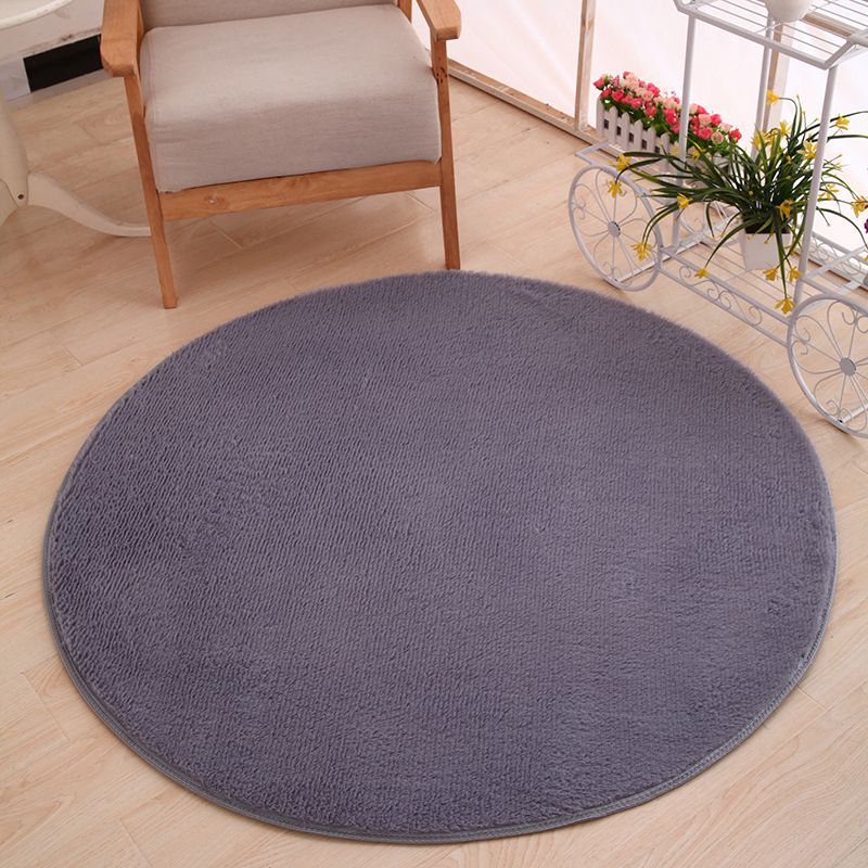 Multicolor Solid Color Rug Polypropylene Comfort Area Carpet Anti-Slip Backing Washable Easy Care Rug for Bedroom