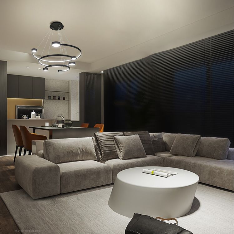 Multi-Layer Ceiling Pendant Light Modern Metal Hanging Lights