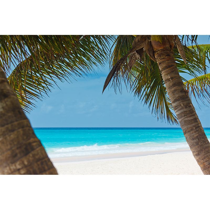 Tropical Beach Murals Contemporary Waterproof Living Room Wall Decor, Size Optional