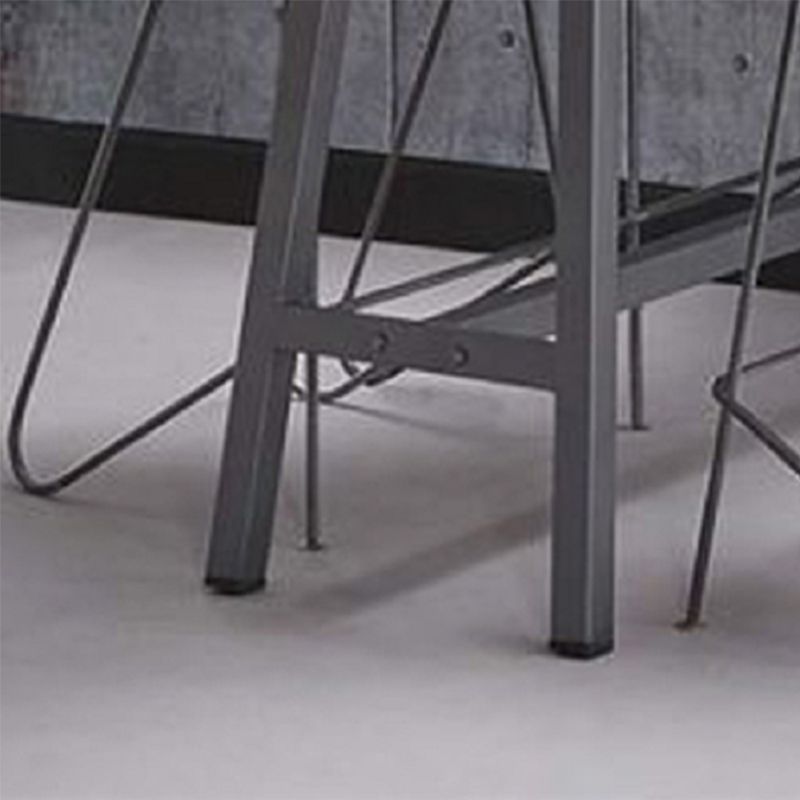 Brown Wooden Bar Height Table Specialty Footrest Bar Wine Table with Trestle