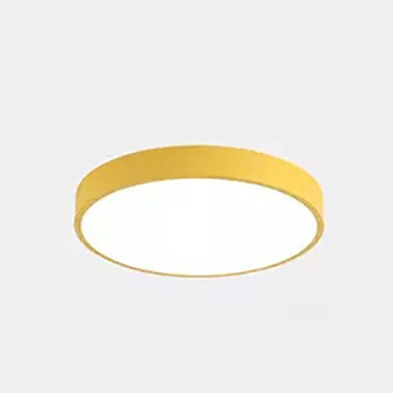 Lampada da soffitto a LED di forma rotonda stile moderno amaretto 1 luce da incasso con paralume in acrilico