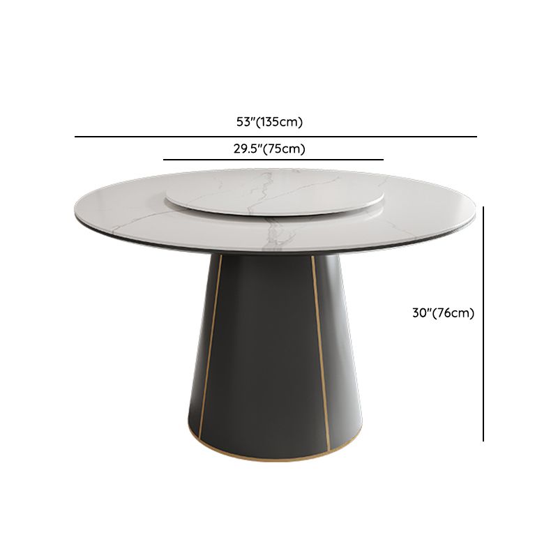Modern Stone Furniture 1/2/5/7/9 Pcs Round Shape Dinette Table with Upholstered Chair