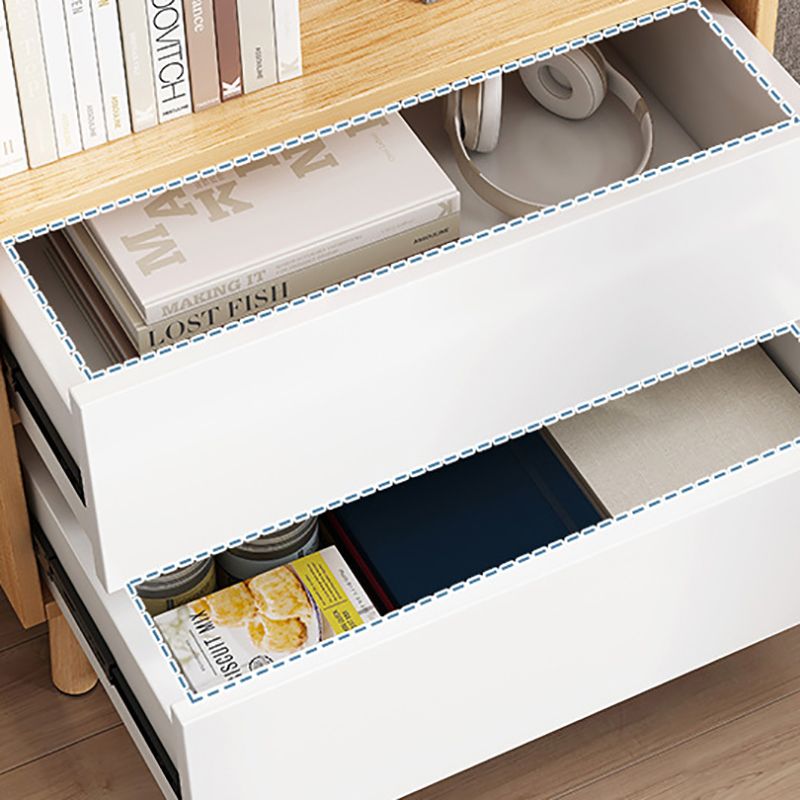 Modern Standard Bookshelf Matte Finish 11.81" W Engineered Wood Shelf for Living Room