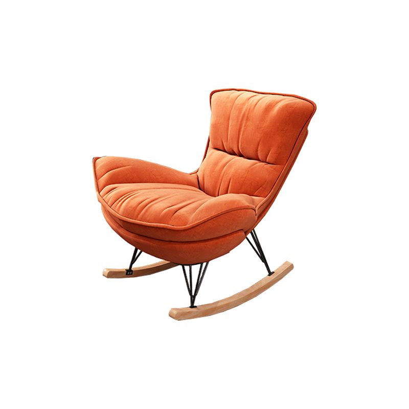 Contemporary Rocking Chair Solid Wood Rocker Chair with Seat Cushion