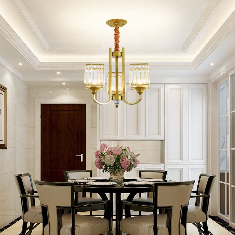 Sputnik Candelier Luz colgante Crystal minimalista 3/6/8 Luces Gold Hanging Light Sala de estar