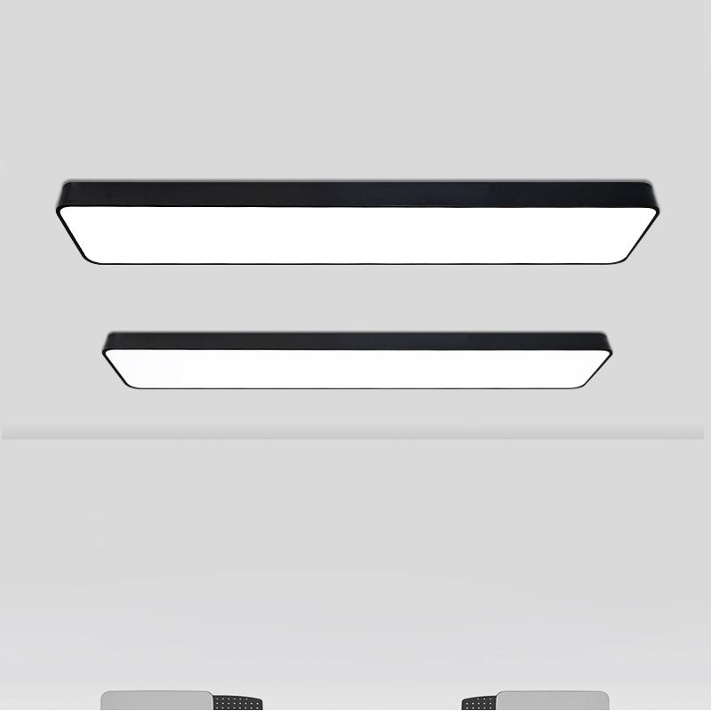 Moderne LED-strip flush mount plafond licht zwart & witte lamp voor kantoor