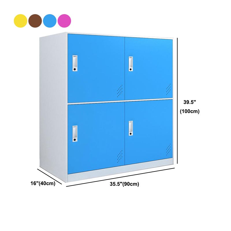 Modern Hinged Storage Cabinet Steel Non-Hanging Wardrobe Armoire