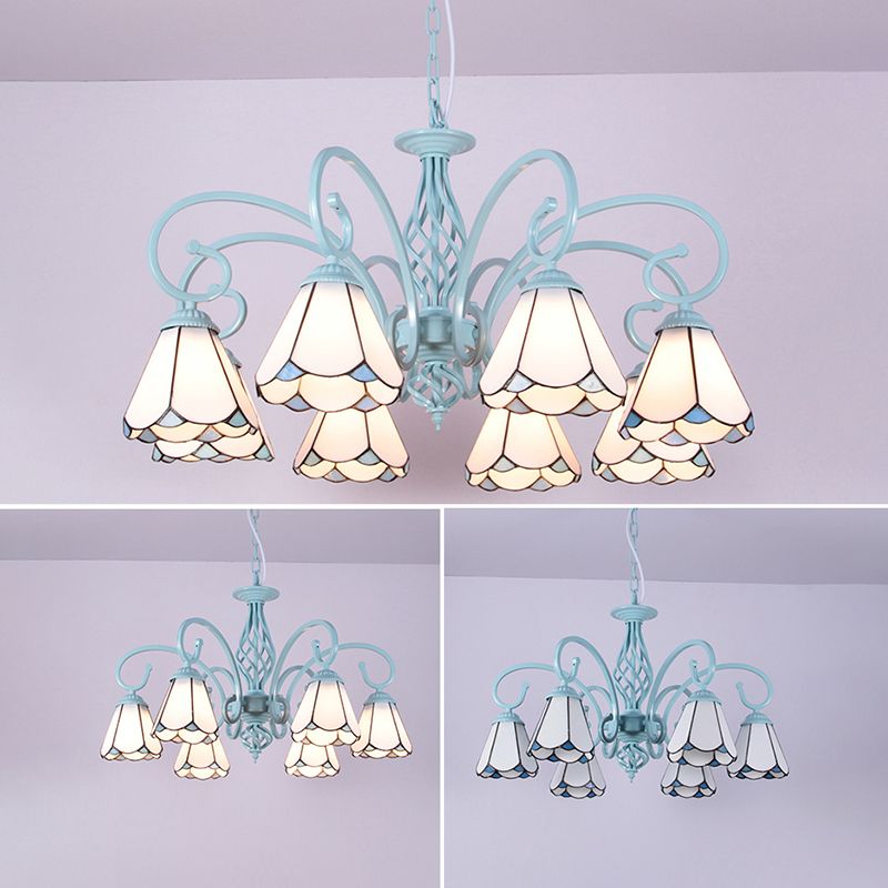 Arte artesanal multicolor lámparas de lámparas de lámpara de lámpara de desplazamiento candelabro mediterráneo