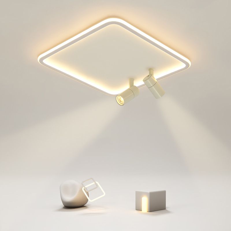 Voyant moderne LED Ultra-slim Square Flush Mount Ceiling Light Bedroom Light Restaurant Light in Nordic Style