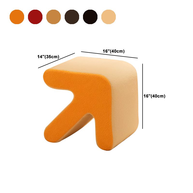 Contemporary Contrast Color Pouf Chair Velvet Arrow Shape Tear Resistant Chair Ottoman