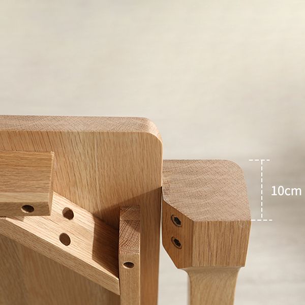 Mesa de comedor marrón de estilo moderno, mesa de comedor rectangular de madera maciza de 4 patas para el hogar