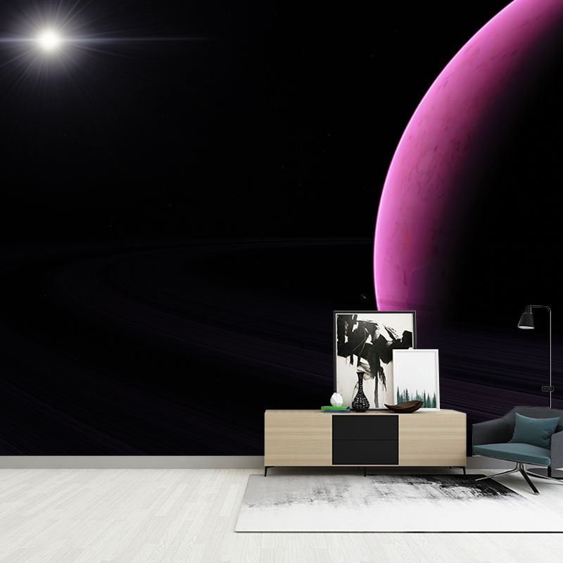 Outer Space Mural Stain-Resistant Wall Decor for Guest Room, Personalized Size