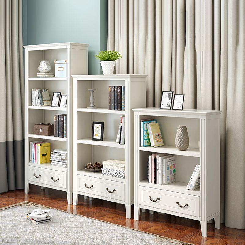 Closed Back Wooden Bookshelf Nordic Study Room Storage Standard Bookcase