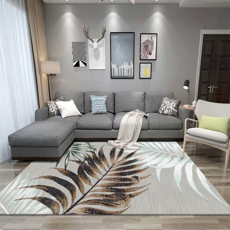 Modern Style Rectangle Shape Rug Geometric Pattern Living Room Carpet Washable Area Rug