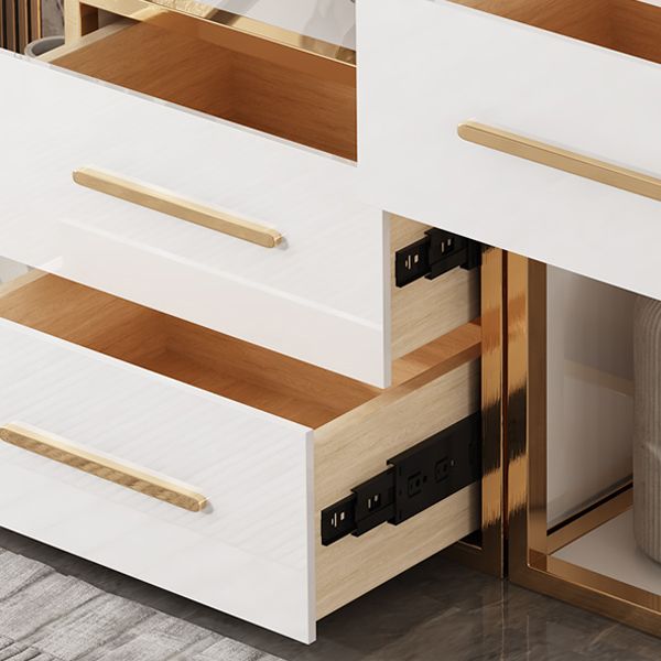 Glam Style Bookshelf Open Back Bookcase for Home Office and Study Room